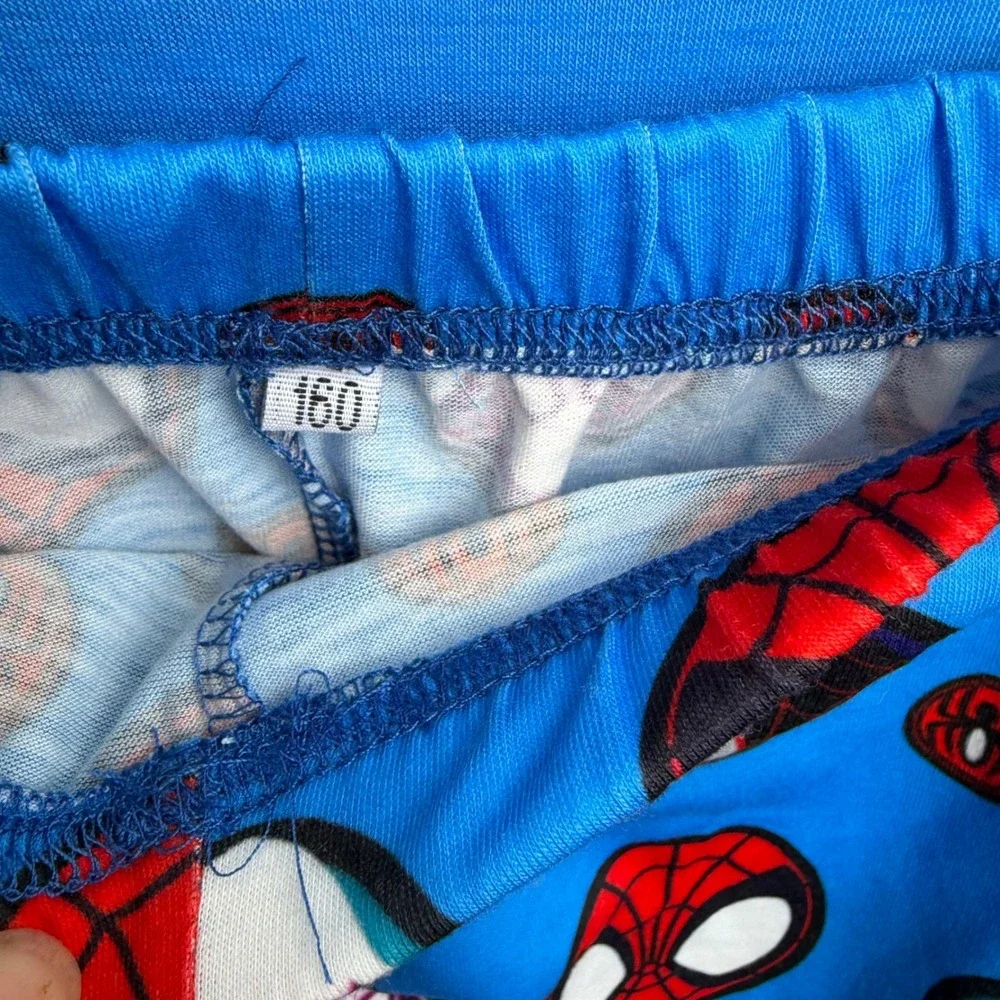 Spider-Man Miles‎ Morales Ghost-Spider Pajama Set Blue Kids Size 160 Shorts Tee